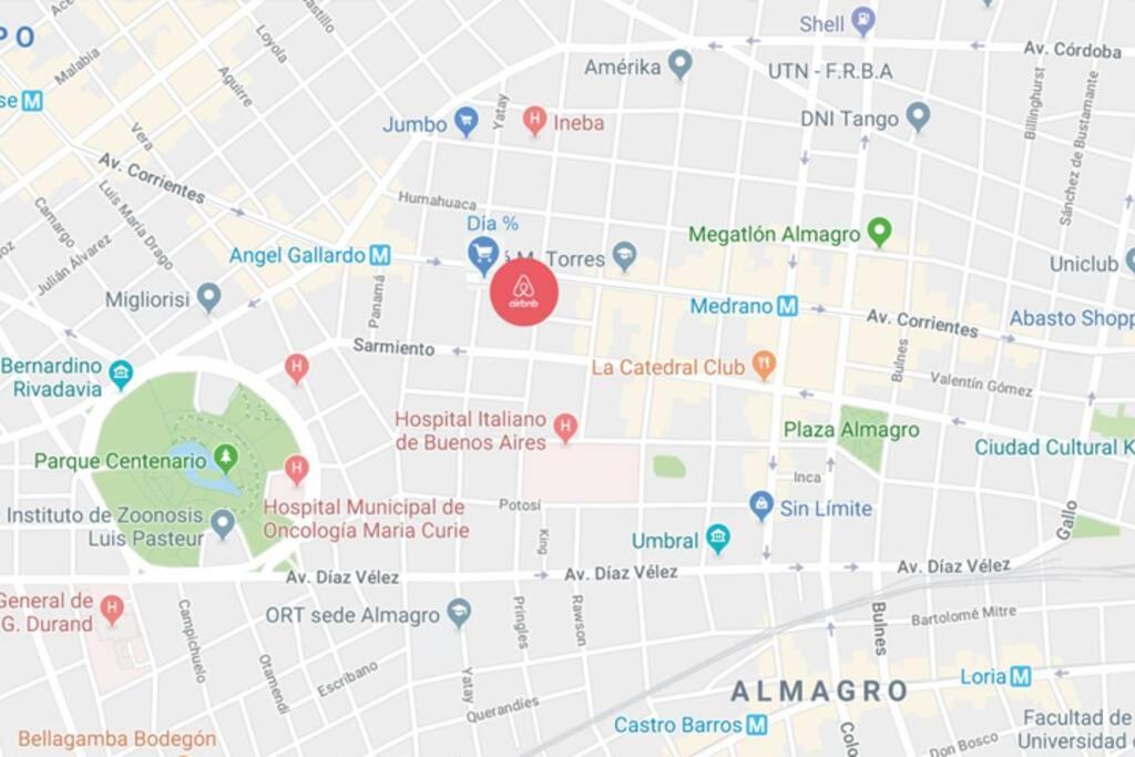 Apartmán 2 Ambientes En Almagro En Av Corrientes Para 2 Personas Buenos Aires Exteriér fotografie